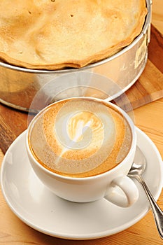 Apple Pie and Cappuccino Coffee