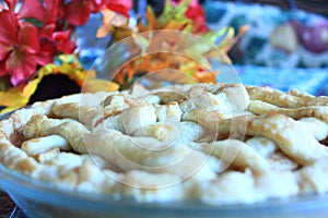 Apple Pie on a table for Thanksgiving