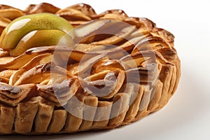 An apple pie, tarta de manzana. AI generative image. photo