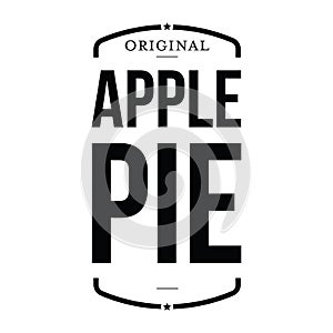 Apple Pie vintage sign lettering