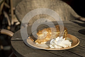 Apple-pie with whipped cream