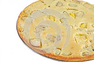 Apple pie, on white background
