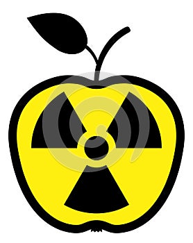 Apple polluted by radiation