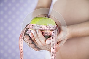 Apple, Pregnancy woman, healthy lifestyle concept