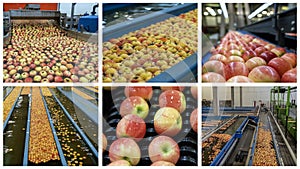 Apple Production and Processing - Photo Collage