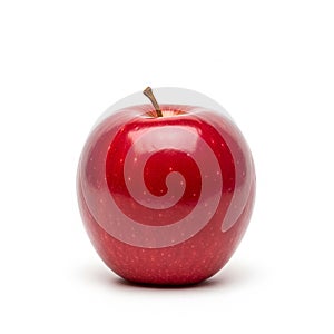 Apple's reflective surface, emphasizing its vibrant color and