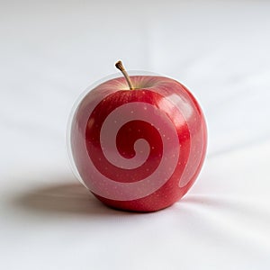 The apple's surface is bright and reflective, emphasizing its freshness