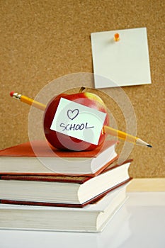 Apple on school books