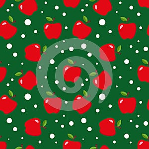 Apple seamless pattern background.