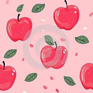 apple seamless pattern background AI generated