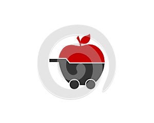 Apple and shopping Cart logo