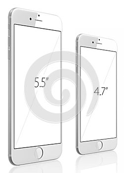 Apple Silver iPhone 6 Plus and iPhone 6