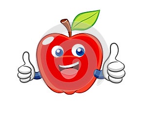 Apple smile cartoon