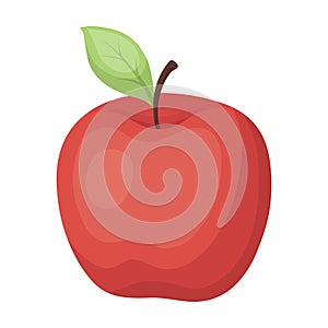 Apple. Snack at school. Lunch at the break.School And Education single icon in cartoon style vector symbol stock