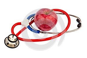 Apple and stethoscope