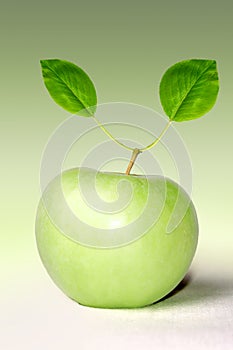 Apple and stethoscope