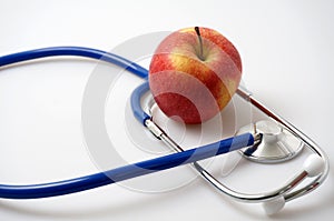 Apple and stethoscope