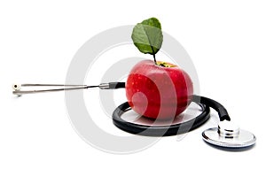 Apple and stetoskop