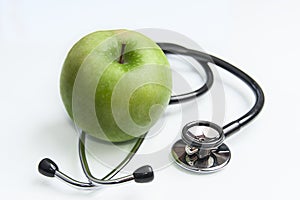 Apple and stetoskop