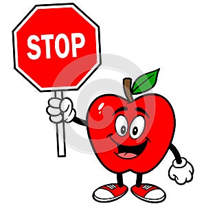 Apple with Stop Sign