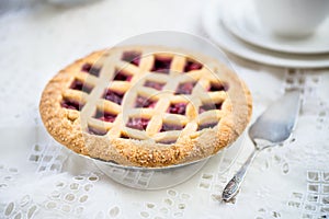 Apple, Strawberry and Blackberry Lattice Pie