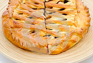 Apple and strawberry pie