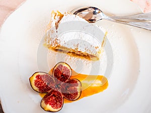 Apple strudel and fig