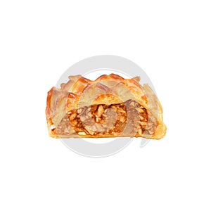 Apple Strudel isolated on white.