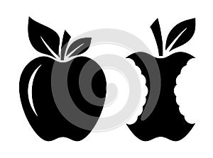 Apple and stub vector icon photo