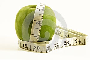 Apple and tape measure