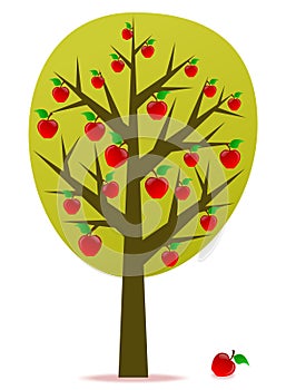 Apple tree vector