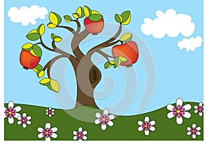 Apple tree vector