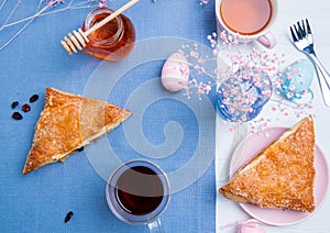 Apple turnovers with Easter egg decoration