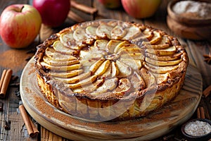 apple upside down cake. AI generative