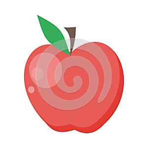 Apple Vector Illustration In Flat Style Design.