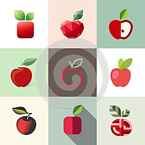 Apple. Vector logo templates set