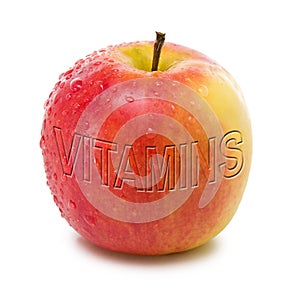 Apple with vitamins