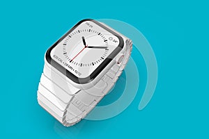 Apple Watch 4 white ceramic fictional rumor device, mockup