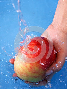 Apple and water