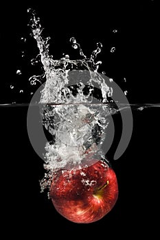 Apple in water