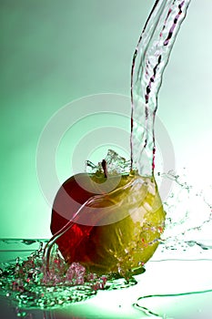 Apple water splash