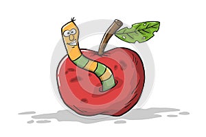 Apple With Worm