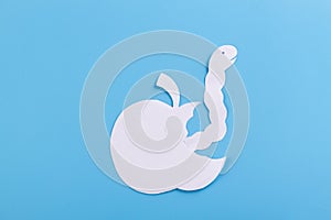 apple with worm in it