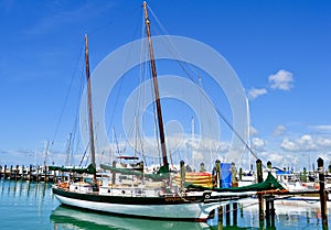 Appledore Star yacht boat blue skies still water