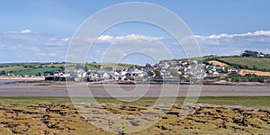 Appledore town viewed from Northam Burrows, Devon, UK. Picturesque small town.