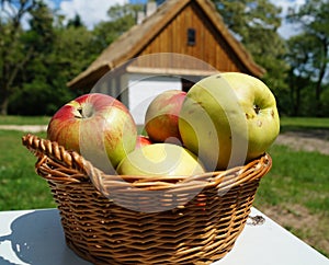 Apples in a basket