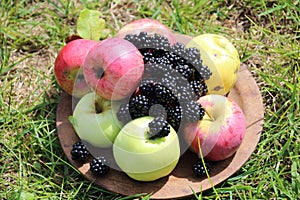 Apples and blackberry