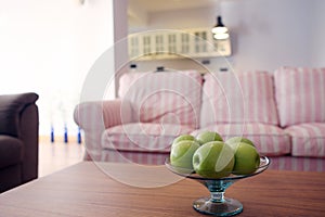 Apples in a fruit bowl