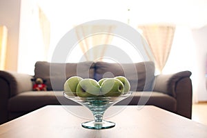 Apples in a fruit bowl