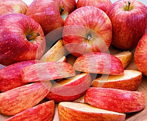 Apples fruit shining fresh red apple ripe juicyapples whole and sliced food fresh healthy hi-res closeup view image stock photo photo